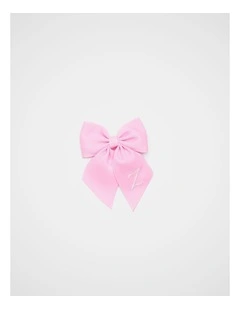 Grosgrain Initial Bow Duck Clip - Z