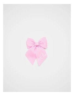 Grosgrain Initial Bow Duck Clip - O
