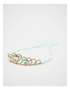 Crystal Heart Tiara in Soft Mint