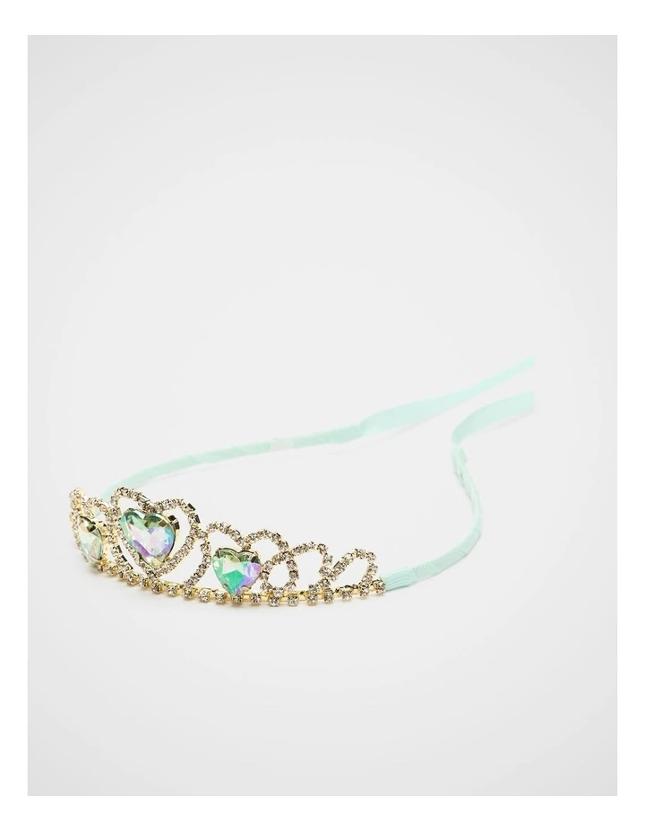 Crystal Heart Tiara in Soft Mint image 1