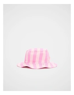 Swim Hat in Candy Pink Stripe
