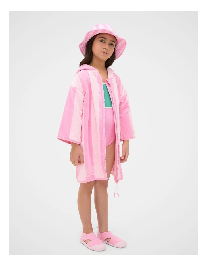 Swim Hat in Candy Pink Stripe image 2