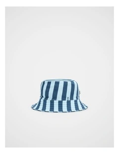Swim Hat in Washed Navy Stripe