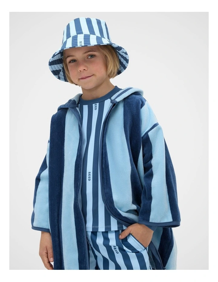 Swim Hat in Washed Navy Stripe image 2