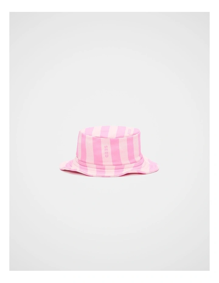 Baby Swim Hat in Candy Pink Stripe image 1
