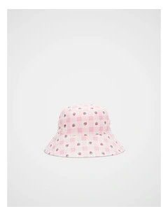 Strawberry Brimmed Hat in Multi