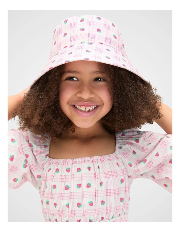 Strawberry Brimmed Hat in Multi image 2