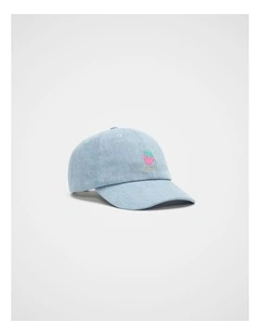 Strawberry Cap in Light Wash