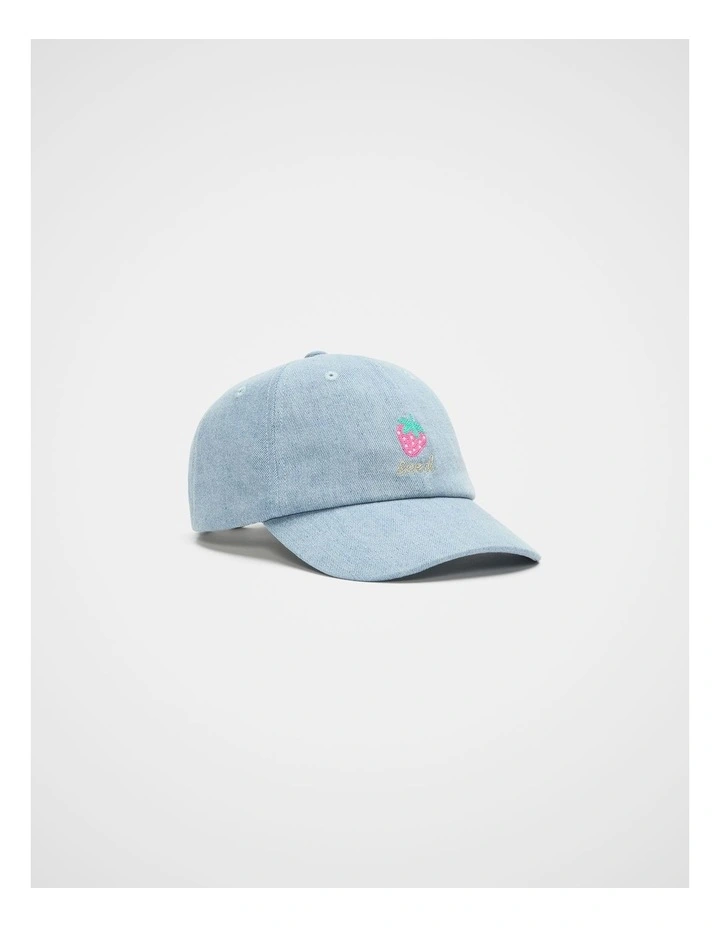 Strawberry Cap in Light Wash image 1
