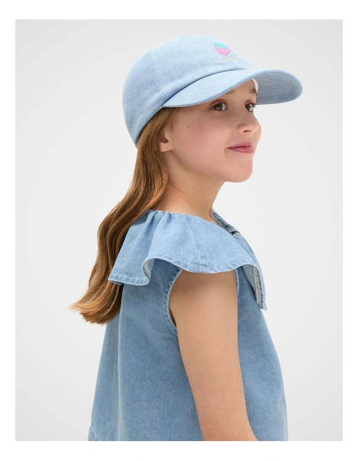 Strawberry Cap in Light Wash image 2