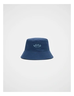 Mini Logo Bucket Hat in Washed Navy
