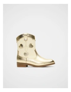 Heart Cowboy Boot in Classic Cream