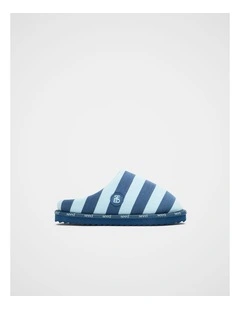 Mule Slipper in Washed Navy