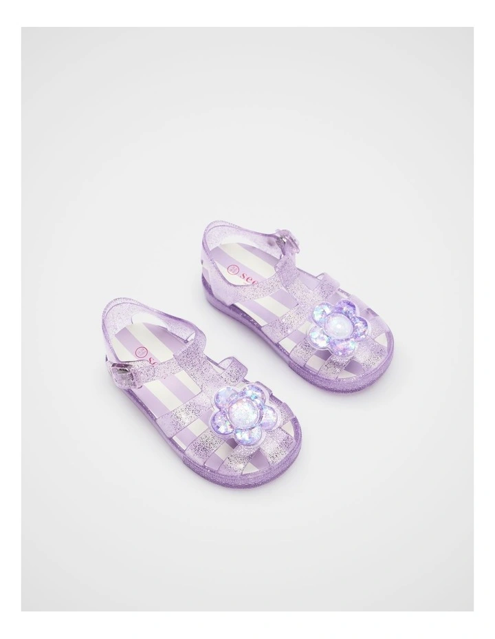 Mini Cage Jelly Sandal in Lilac image 2