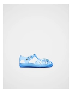 Mini Cage Jelly Sandal in Bright Blue