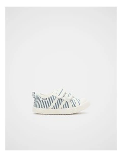 Mini Stripe Sneaker in Washed Navy Stripe