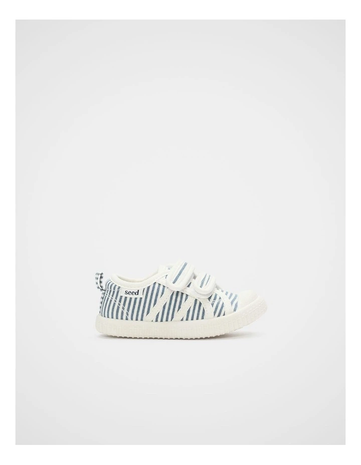 Mini Stripe Sneaker in Washed Navy Stripe image 1