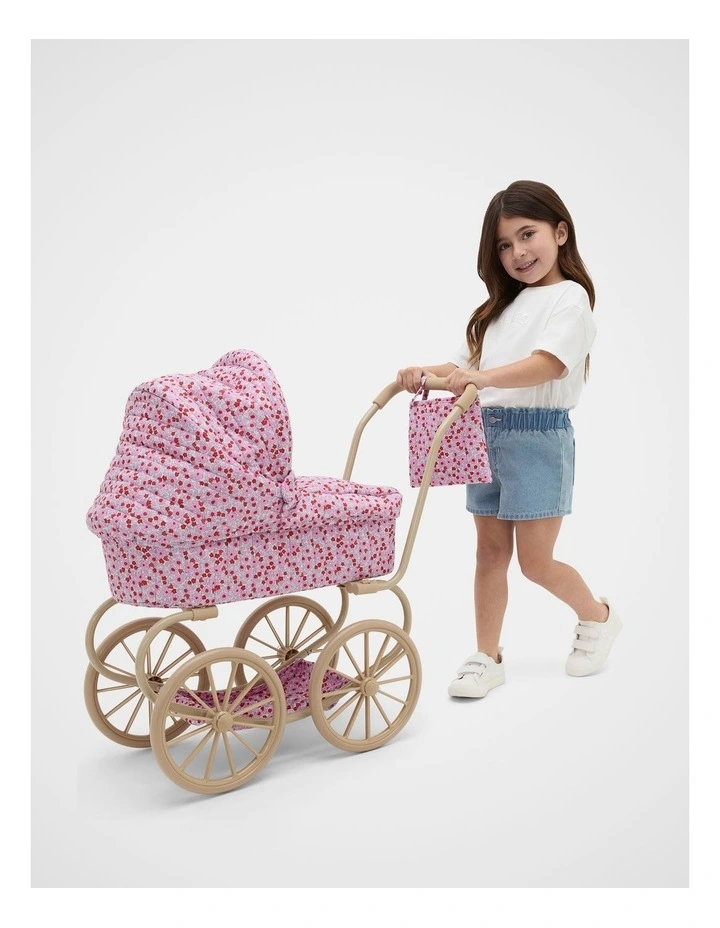 Junior Vintage Doll Pram in Ditsy Floral image 2