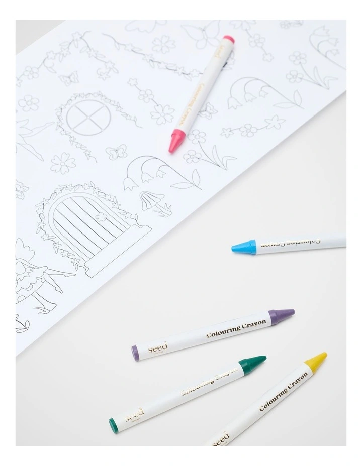 Flower Fairy Colouring Roll in Multi image 2