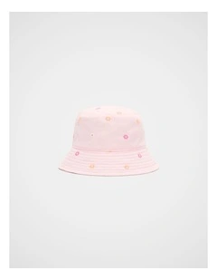 Embroidered Flower Bucket Hat