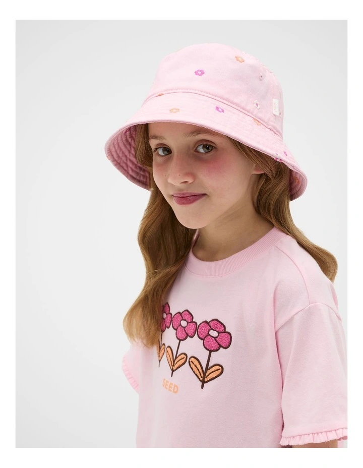 Embroidered Flower Bucket Hat image 2
