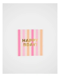 Happy Birthday Stripe Card