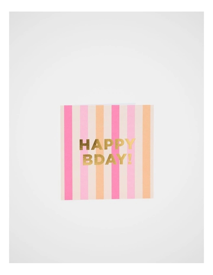 Happy Birthday Stripe Card image 1