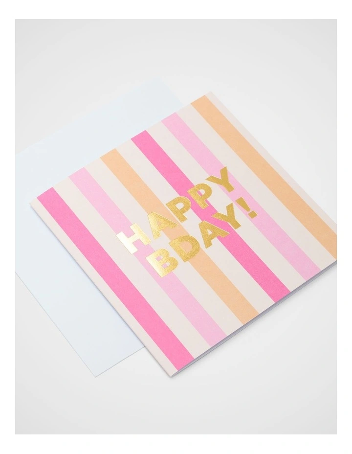 Happy Birthday Stripe Card image 2