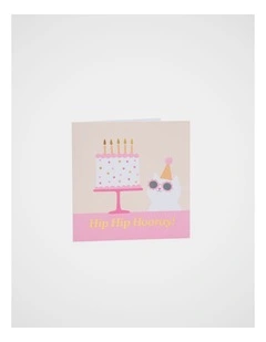 Hip Hip Hooray Cat Card