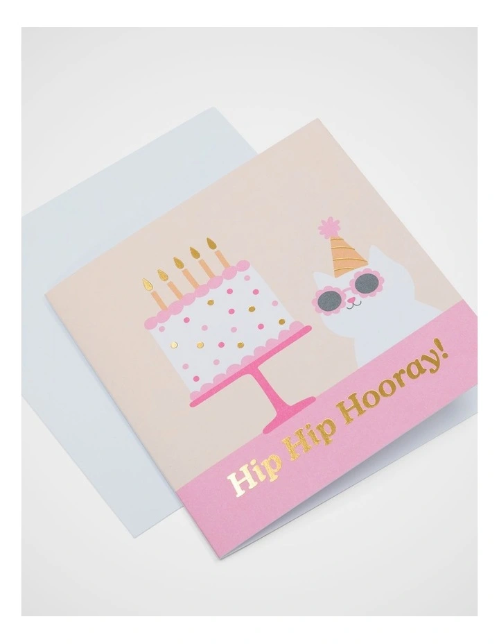 Hip Hip Hooray Cat Card image 2