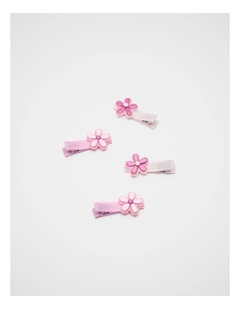 Two Toned Flower Duck Clips