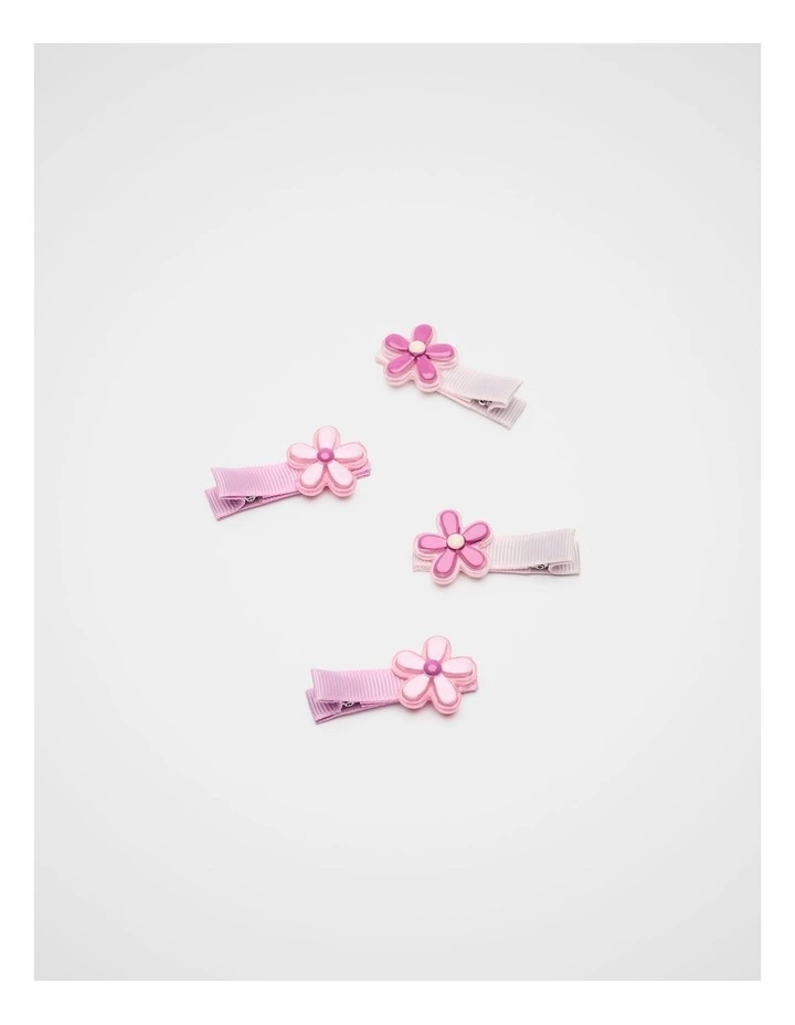 Two Toned Flower Duck Clips image 1