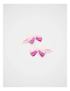 Colour Block Bow Snaps