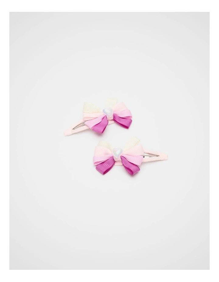 Colour Block Bow Snaps image 1