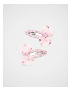 Tulle Bow Snaps in Pink Lemonade