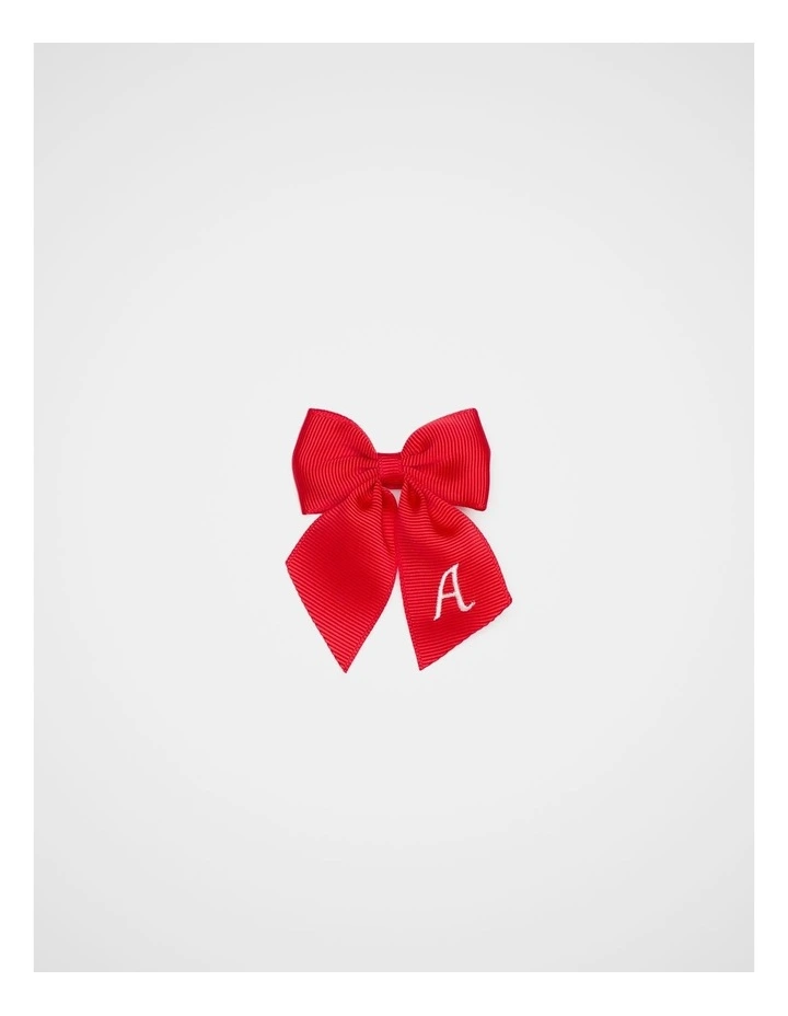 Grosgrain Initial Bow Duckclip image 1