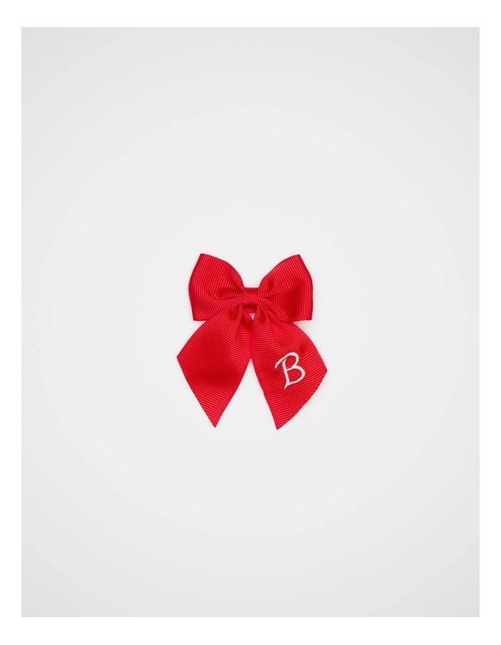 Grosgrain Initial Bow Duckclip image 1