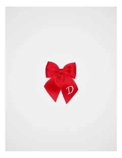 Grosgrain Initial Bow Duckclip