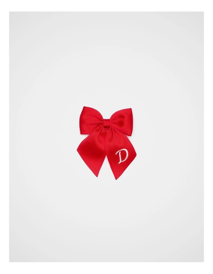 Grosgrain Initial Bow Duckclip image 1