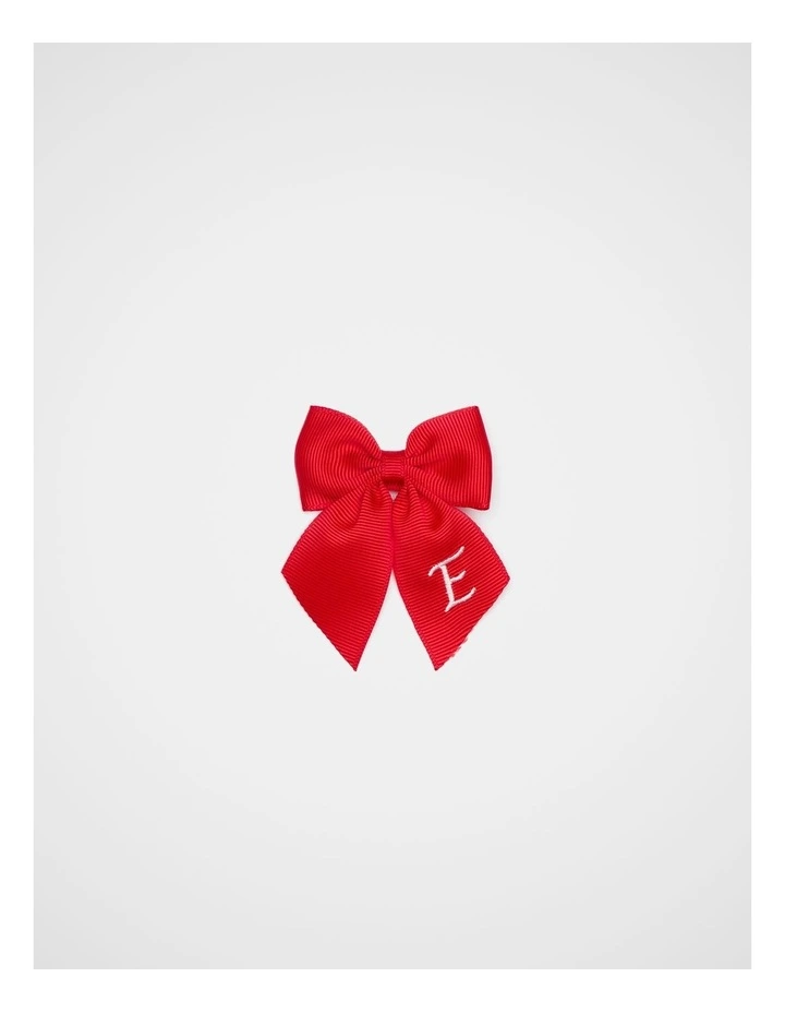 Grosgrain Initial Bow Duckclip image 1