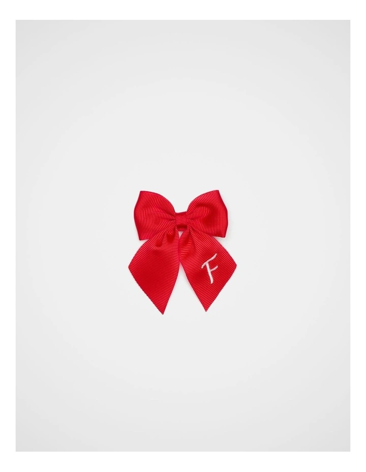 Grosgrain Initial Bow Duckclip image 1