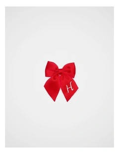 Grosgrain Initial Bow Duckclip