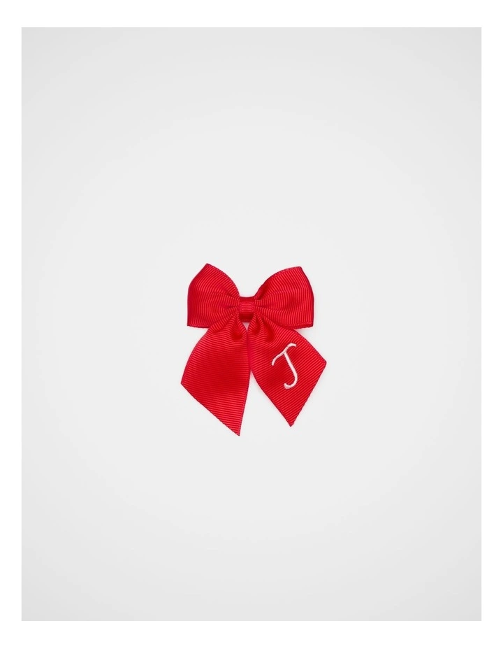 Grosgrain Initial Bow Duckclip image 1