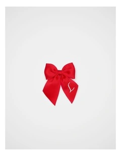 Grosgrain Initial Bow Duckclip