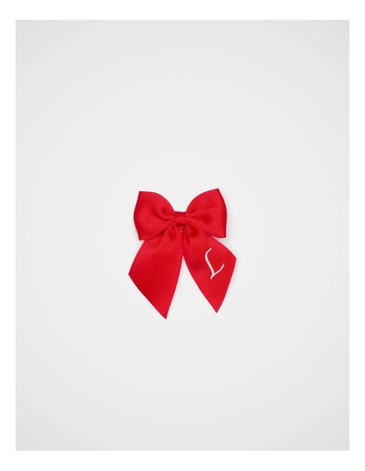 Grosgrain Initial Bow Duckclip image 1
