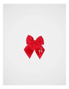 Grosgrain Initial Bow Duckclip