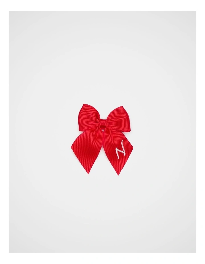 Grosgrain Initial Bow Duckclip image 1