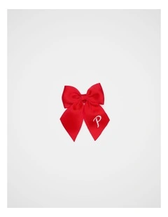 Grosgrain Initial Bow Duckclip