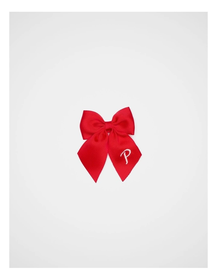 Grosgrain Initial Bow Duckclip image 1