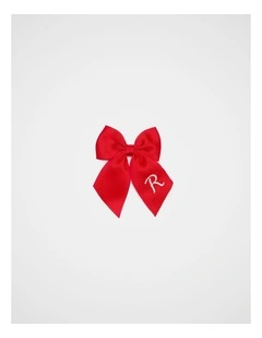 Grosgrain Initial Bow Duckclip
